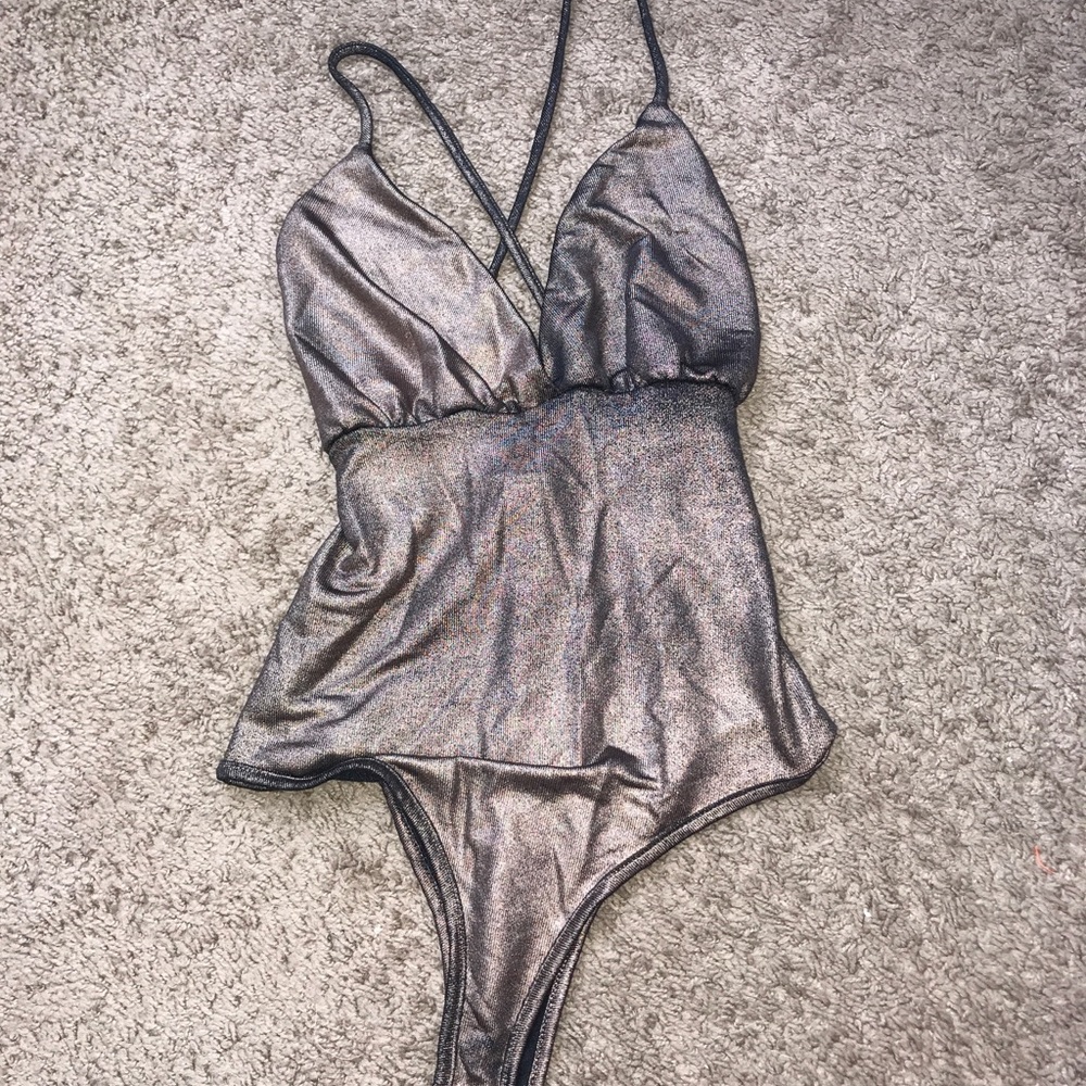Metallic body suit